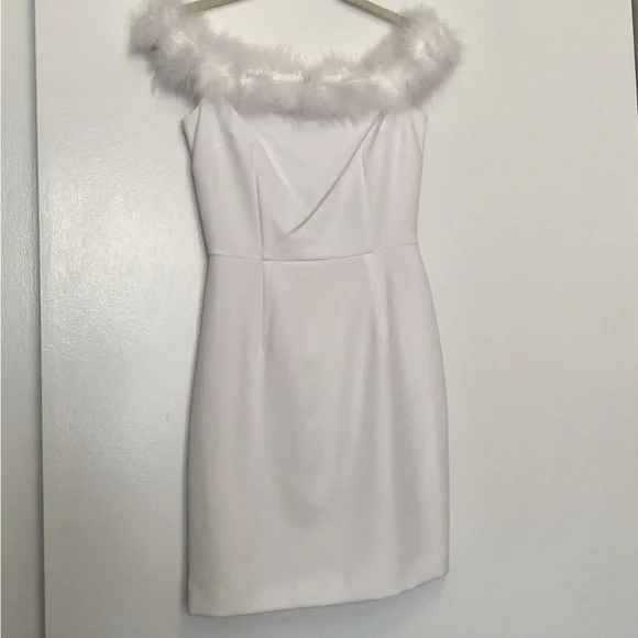 white cocktail mini dress Cora White Tie Back Mini Dress - US 10 main image 0